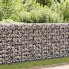 vidaXL Gabion/kivikori kansilla galvanoitu vaijeri 100x80x30 cm