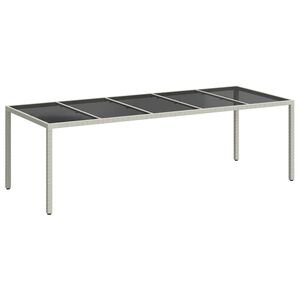 vidaXL Puutarhap&ouml;yt&auml; valkoinen 250x100x75 cm polyrottinki ja lasi