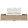 vidaXL Puutarhasohva Beige 184 x 62 x 85cm polyrottinki