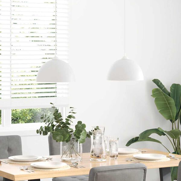 vidaXL Riippuvalaisimet 2kpl Korkeussäädettävä E27 valkoinen Ø30cm