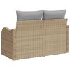 vidaXL Puutarhasohva Beige 121 x 62 x 69cm polyrottinki