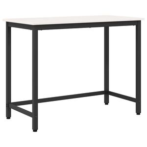 vidaXL P&ouml;yt&auml; Valkoinen 100 x 50 x 77 cm Kehitetty puu ja ter&auml;s