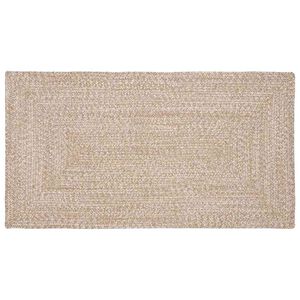vidaXL Alue Matto Luonnollinen ja valkoinen 60 x 110 cm Juutti