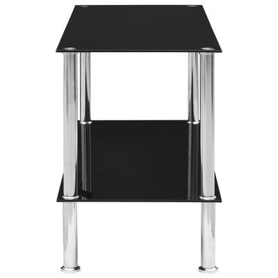 vidaXL Sohvapöytä musta 110x43x60 cm karkaistu lasi
