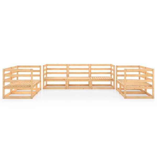 vidaXL 7-osainen Puutarhasohvasarja t&auml;ysi m&auml;nty