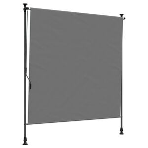 vidaXL Ulkorullaverho Vaaleanharmaa 120 x 270 cm