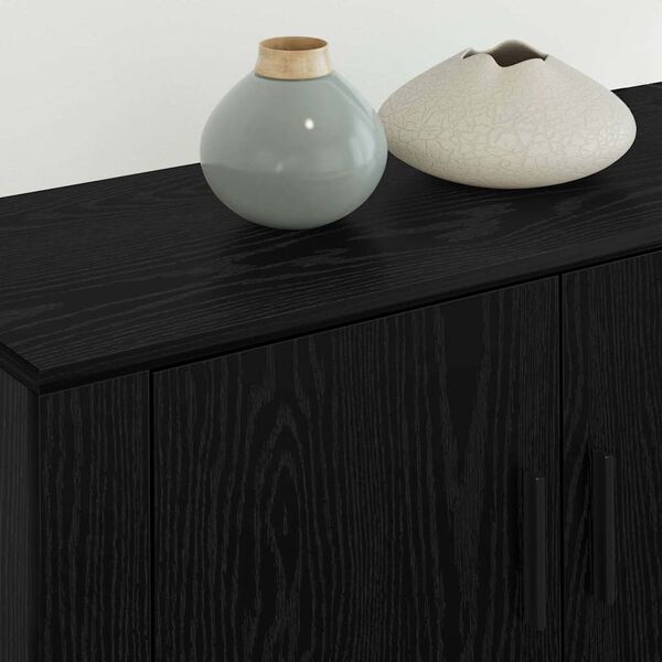 vidaXL Sein&auml;lle kiinnitett&auml;v&auml; TV-kaappisarja 3 pcs Musta tammi.