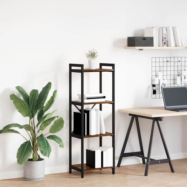 vidaXL Kirjahylly Savup&auml;hkin&auml; 40 x 30 x 85 cm Tekninen puu