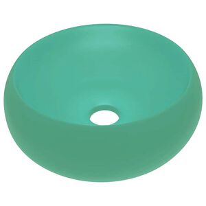vidaXL Ylellinen pesuallas py&ouml;re&auml; matta vaaleanvihre&auml; 40x15 cm keraami