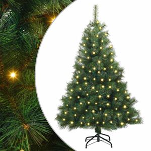 vidaXL Tekojoulukuusi 150 LED-valoilla Vihre&auml; 120 cm PE ja PVC