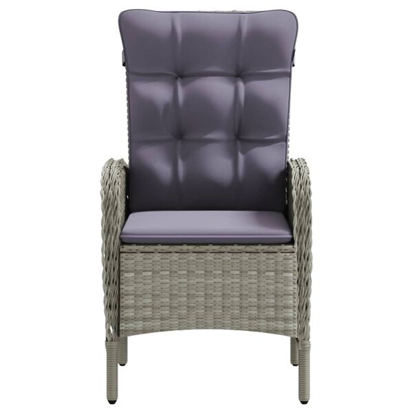 vidaXL 5-osainen Ulkoruokailuryhm&auml; tyynyill&auml; harmaa ja musta