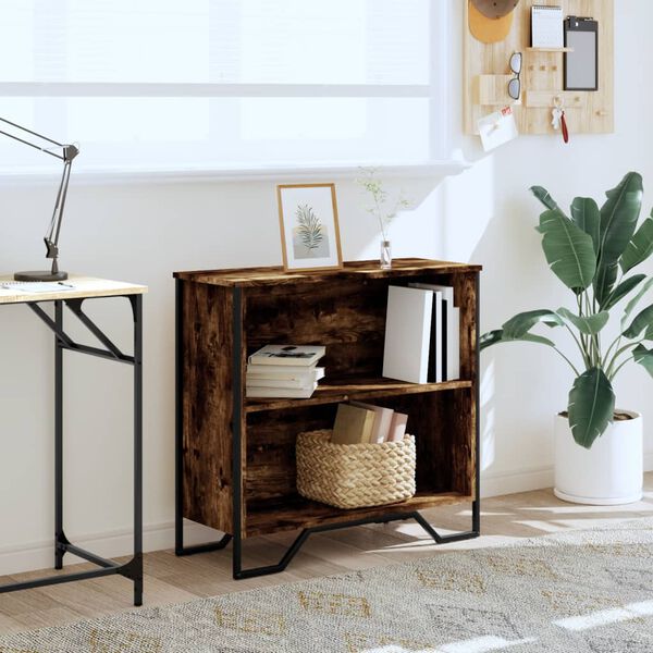 vidaXL Kirjahylly savutammi 80x31x74,5 cm tekninen puu