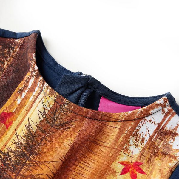 Lasten pitk&auml;hihainen mekko laivastonsininen 92