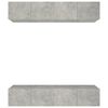 vidaXL TV-kaapit 4 kpl betoninharmaa 80x30x30 cm tekninen puu