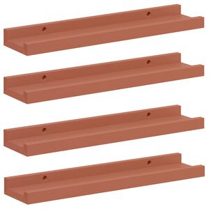 vidaXL Sein&auml;hylly 4 kpl Punainen 40 x 9 x 3 cm Tekninen puu