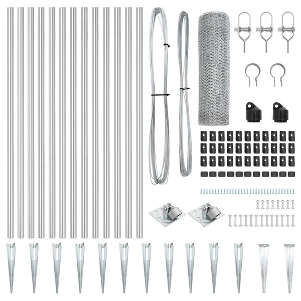 vidaXL Aitalatu Hopea 25 x 0,8 m (25 mm verkko) Ter&auml;s