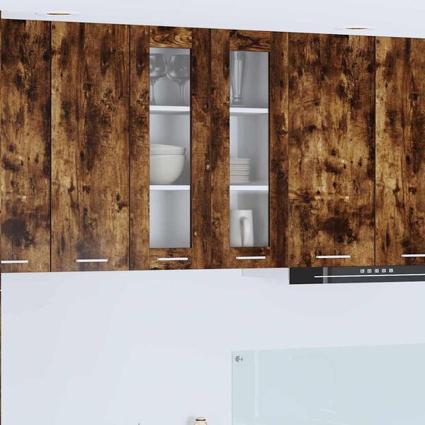 vidaXL Henkarikaappi ovella Savup&auml;hkin&auml; 60 x 31 x 80 cm Tekninen puu