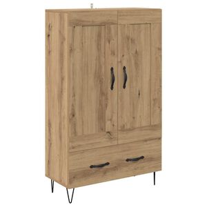 vidaXL Korkea kaappi Artisan tammi 69,5 x 31 x 115 cm Tekninen puu