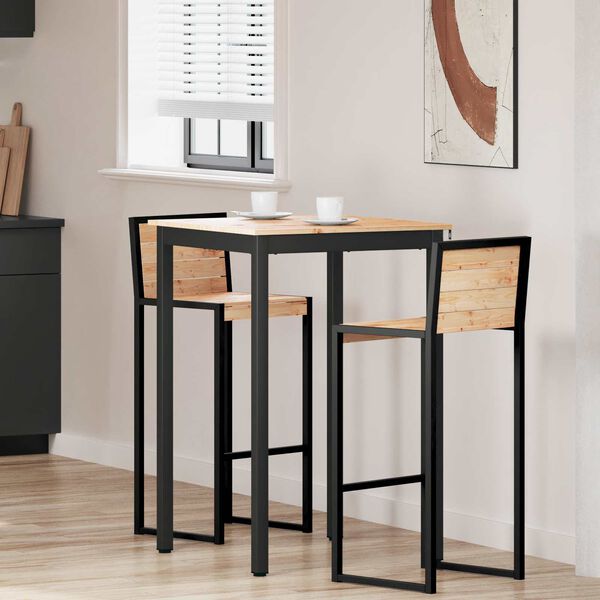 vidaXL Baarip&ouml;yt&auml; Luonnollinen 110 x 55 x 105 cm Massiivinen m&auml;nty