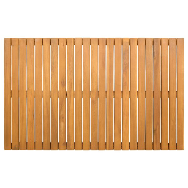 vidaXL Kylpyhuoneen Matto Yksiv&auml;rinen Ruskea 80 x 50 cm Puu