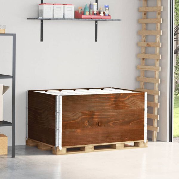 vidaXL Kuormalavan reunukset 3 kpl ruskea 120x80 cm t&auml;ysi m&auml;nty