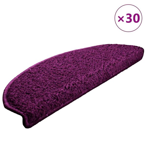 vidaXL Porrasmatot 30 kpl 65x21x4 cm violetti puolipy&ouml;re&auml; suuri