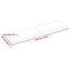 vidaXL Pöytälevy ruskea 180x50x(2-4)cm käsitelty täystammi elävä reuna
