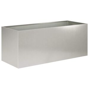 vidaXL Puutarha ruukku Hopea 80 x 40 x 40 cm Ruostumaton ter&auml;s