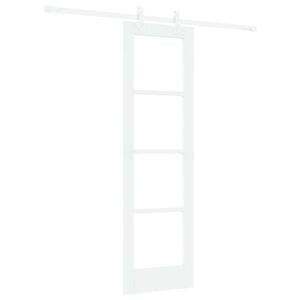 vidaXL Liukuovi Valkoinen 61 x 198,5 cm T&auml;ysi m&auml;nty ja lasi