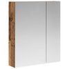 vidaXL Kylpyhuoneen Peilikaappi Vanha puu 60 x 14,5 x 70 cm