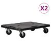 vidaXL Kuljetusk&auml;rryt 2 kpl musta 58x38x12 cm polypropeeni