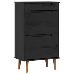 vidaXL Kenk&auml;kaappi MOLDE 59,5 x 35 x 103 cm T&auml;ysi m&auml;nty Musta