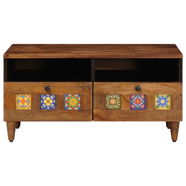 vidaXL TV-kaappi p&auml;hkin&auml;puu 70 x 33,5 x 46 cm Kiinte&auml; mango puu