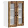 vidaXL Sein&auml;lasi kaappi PORTO Vanha puu 60 x 31 x 80 cm Tekninen puu