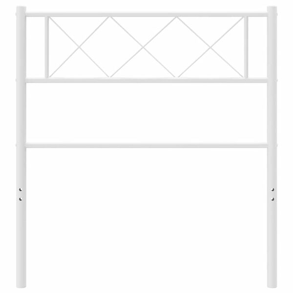 vidaXL Metallinen sängynpääty valkoinen 100 cm