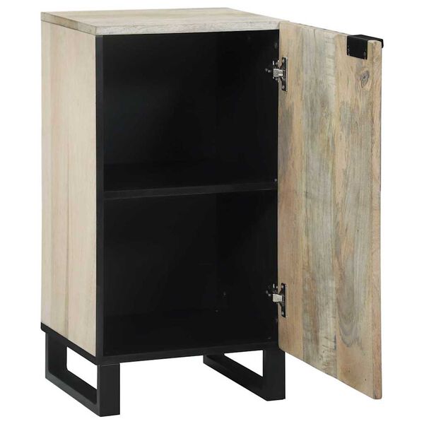 vidaXL Sivup&ouml;yt&auml; Valkoinen 40 x 33 x 75 cm t&auml;ysi mangopuu