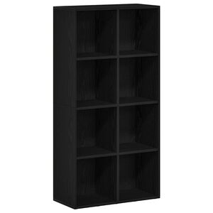vidaXL Kirjahylly Musta tammi 66x30x130 cm Engineered Wood