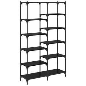vidaXL Kirjahylly Musta tammi 100 x 32 x 170 cm Tekninen puu
