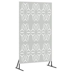 vidaXL Yksityisyysn&auml;ytt&ouml; 100 x 50 x 180 cm Galvanoitu ter&auml;s Hopea