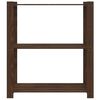 vidaXL Säilytysteline 3 tasoa ruskea 80x38x90 cm täysi mänty
