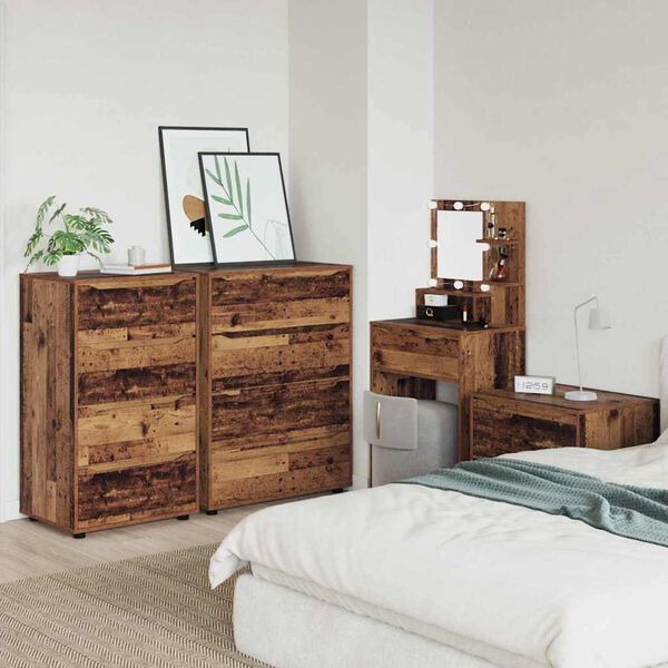 vidaXL S&auml;ilytyskaapit 2 pcs Vanha Puu 60 x 48 x 105 cm Tekninen puu