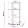 vidaXL 4-tasoinen Varastokulmahylly hopea teräs ja tekninen puu