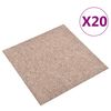 vidaXL Matto 20 pcs Beige 50 x 50 cm 100% polypropeeni