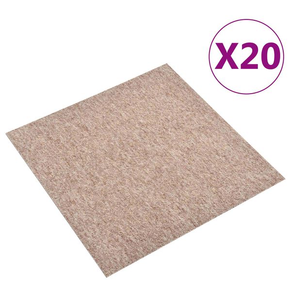 vidaXL Matto 20 pcs Beige 50 x 50 cm 100% polypropeeni