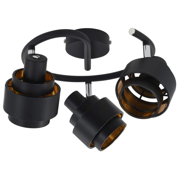 vidaXL 3-suuntainen spottivalo musta E14