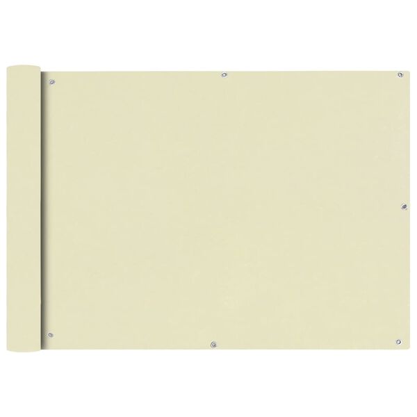 vidaXL Parvekkeen suoja Oxford-kangas 75x600 cm Kerma