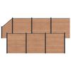 vidaXL Aidat Setti 7 kpl 1138 x 186 cm WPC ja alumiini Ruskea