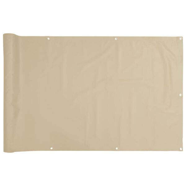 vidaXL Parvekkeen suoja Oxford-kangas 75x400 cm Beige