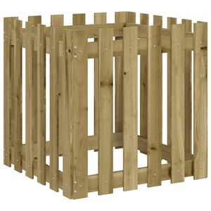 vidaXL Kukkalaatikko aitamuotoilu 60x60x60 cm kyll&auml;stetty m&auml;nty