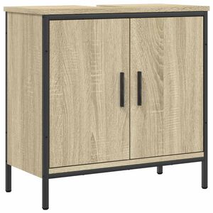 vidaXL Kylpyhuoneen pesuallaskaappi Sonoma 60x30x60 cm tekninen puu